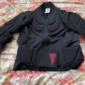 CRASH PADS black size S/M, full zipper front, made in Oregon USA, adjustable